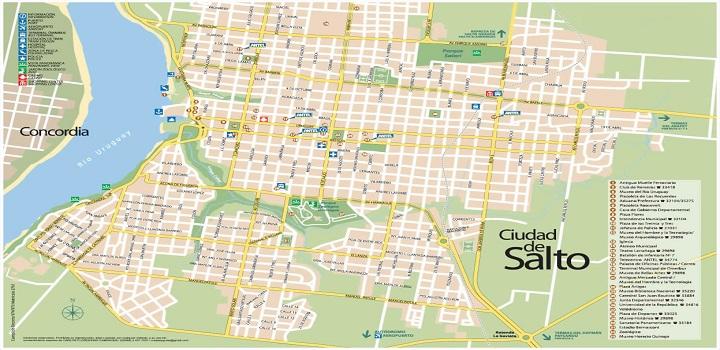 Plano de la ciudad de Salto Plano de la ciudad de Salto