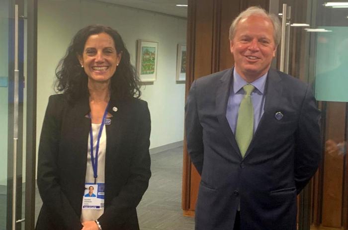 Ministra Azucena Arbeleche, gerente de Operaciones del Banco Mundial Axel van Trotsenburg Encuentro con autoridades del Banco Mundial