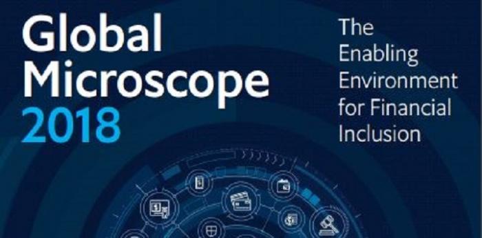 Portada del documento, inscripción Global Microscope 2018