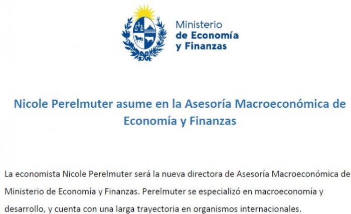 Comunicado del Ministerio de Economía y Finanzas