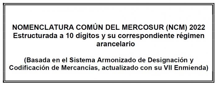 Nomenclatura estructurada a 10 dígitos - 2022