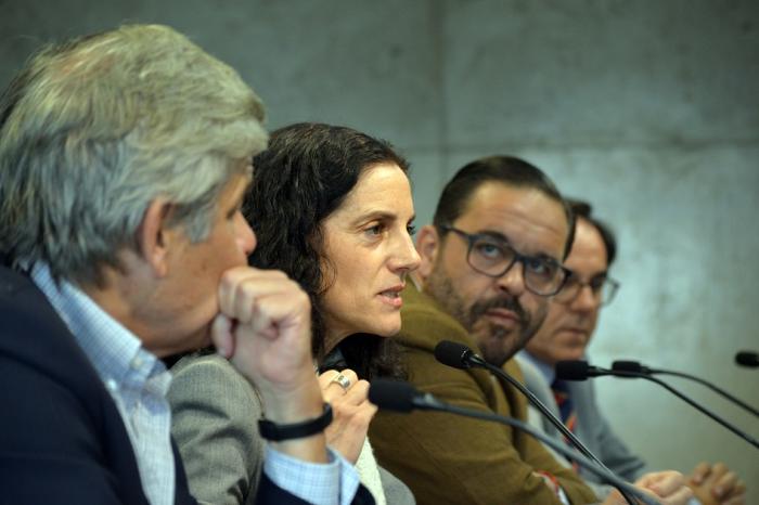 Jose Bonica, ministra Azucena Arbeleche, ministro (i) Ignacio Buffa, ministro Robert Bouvier Presentación libro INIA