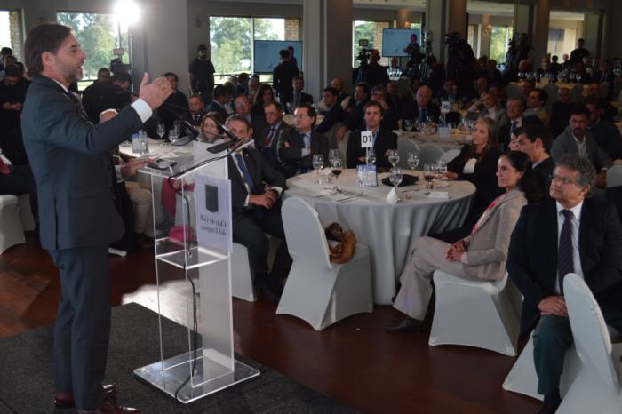 Presidente de la República, Luis Lacalle Pou, en celebración del Día de la Exportación.