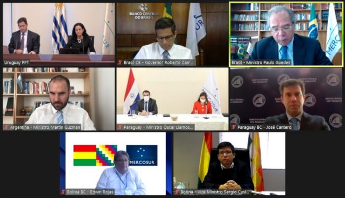 Reunión de ministros de Economía y presidentes de Bancos Centrales Cumbre del Mercosur diciembre 2020