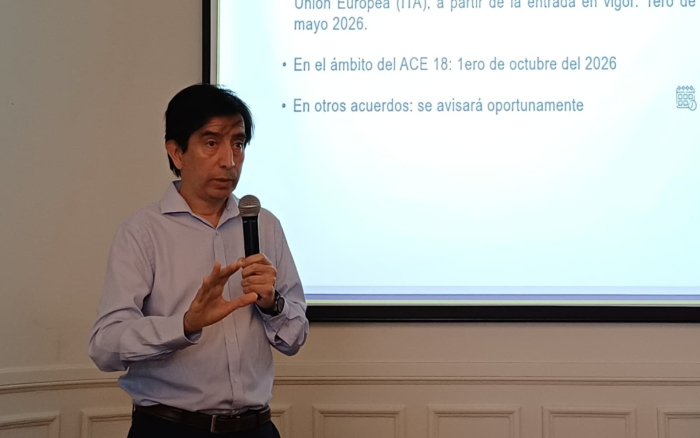 Diego Fernández, de la Asesoría de Política Comercial del Ministerio de Economía y Finanzas