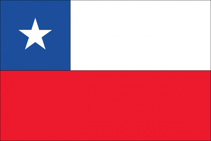 vista de la bandera de chile