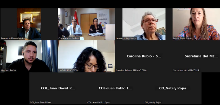 Captura de pantalla reunión Mercosur Captura de pantalla reunión Mercosur