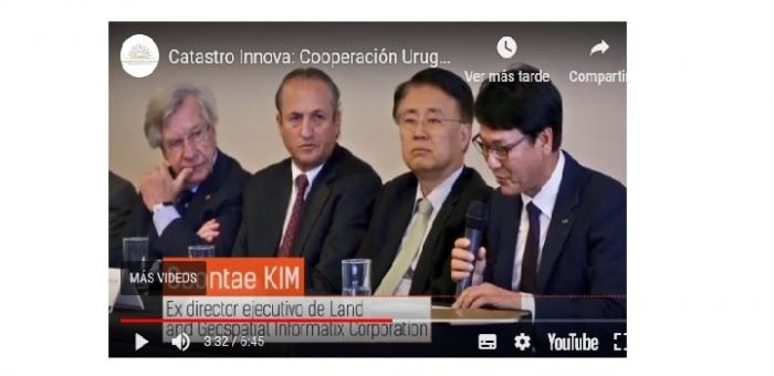 Ministro de economía, con jerarca de Land Geospatial Informatix Corp de Corea 