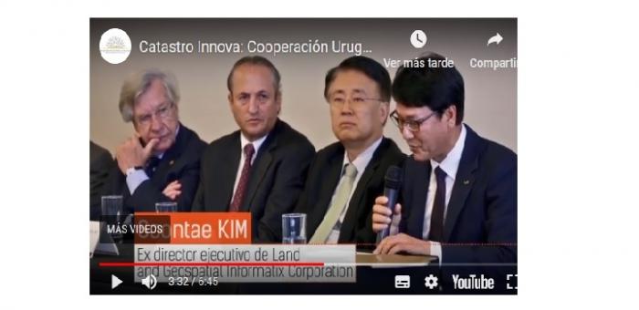 Autoridades de Uruguay y Corea Ministro de economía, con jerarca de Land Geospatial Informatix Corp de Corea