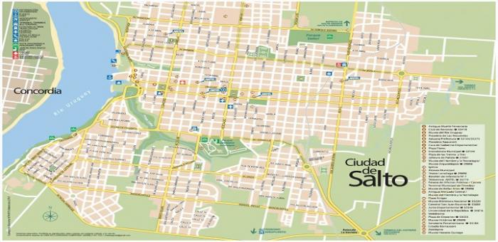 Plano de la ciudad de Salto Plano de la ciudad de Salto