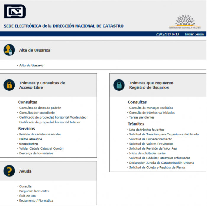 Imagen de captura de pantalla de ingreso a Sede Electrónica