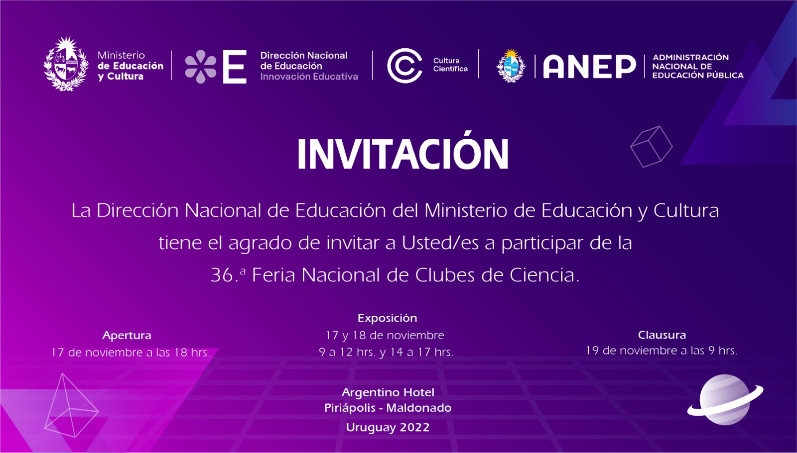 Feria Nacional de Clubes de Ciencia | Ministerio de Educación y Cultura
