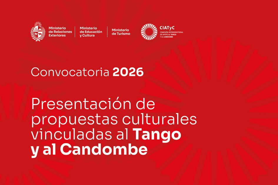Placa convocatoria tango y candombe