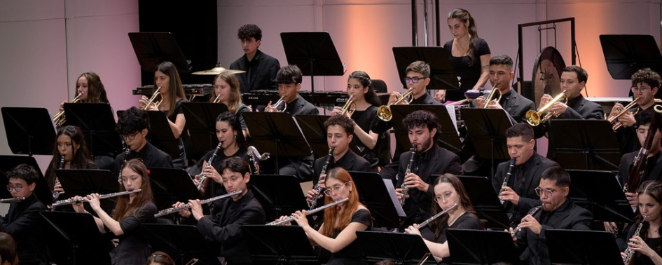 Músicos interpretando música clásica