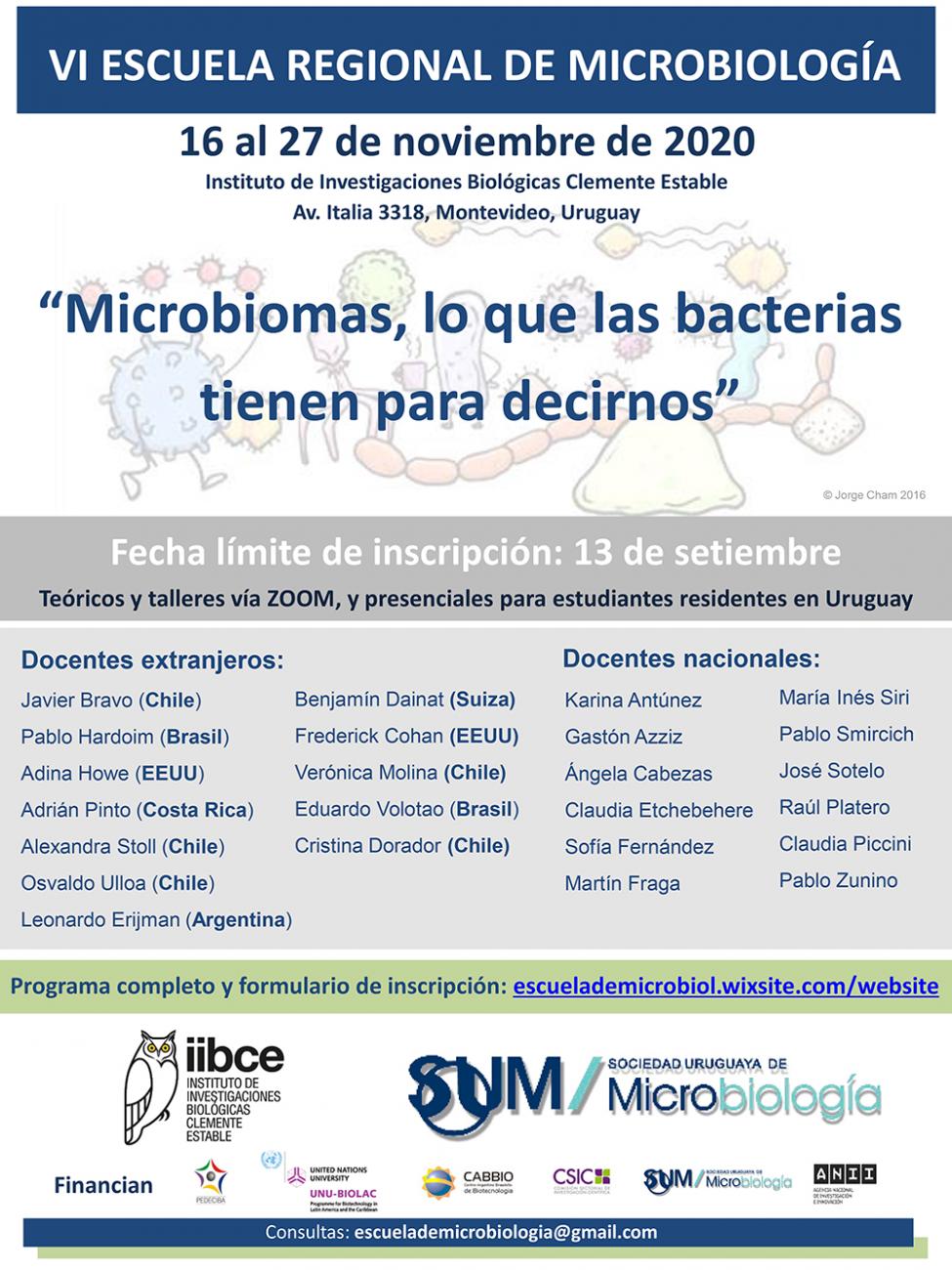 VI Escuela Regional de Microbiología Afiche escuela