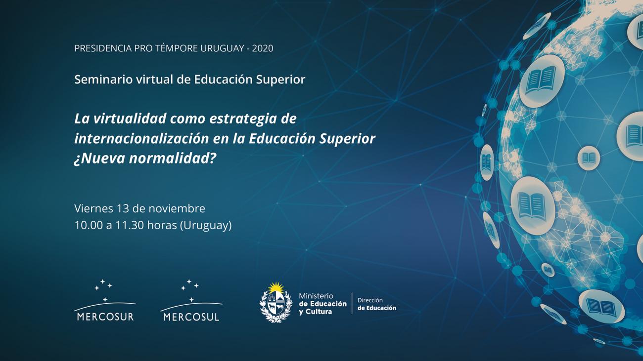 Seminario LA VIRTUALIDAD como estrategia de internacionalización en la Educación Superior ¿Nueva normalidad? ""