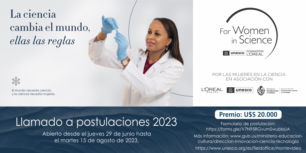 Premio Nacional L’ORÉAL - UNESCO “POR LAS MUJERES EN LA CIENCIA” Edición 2023