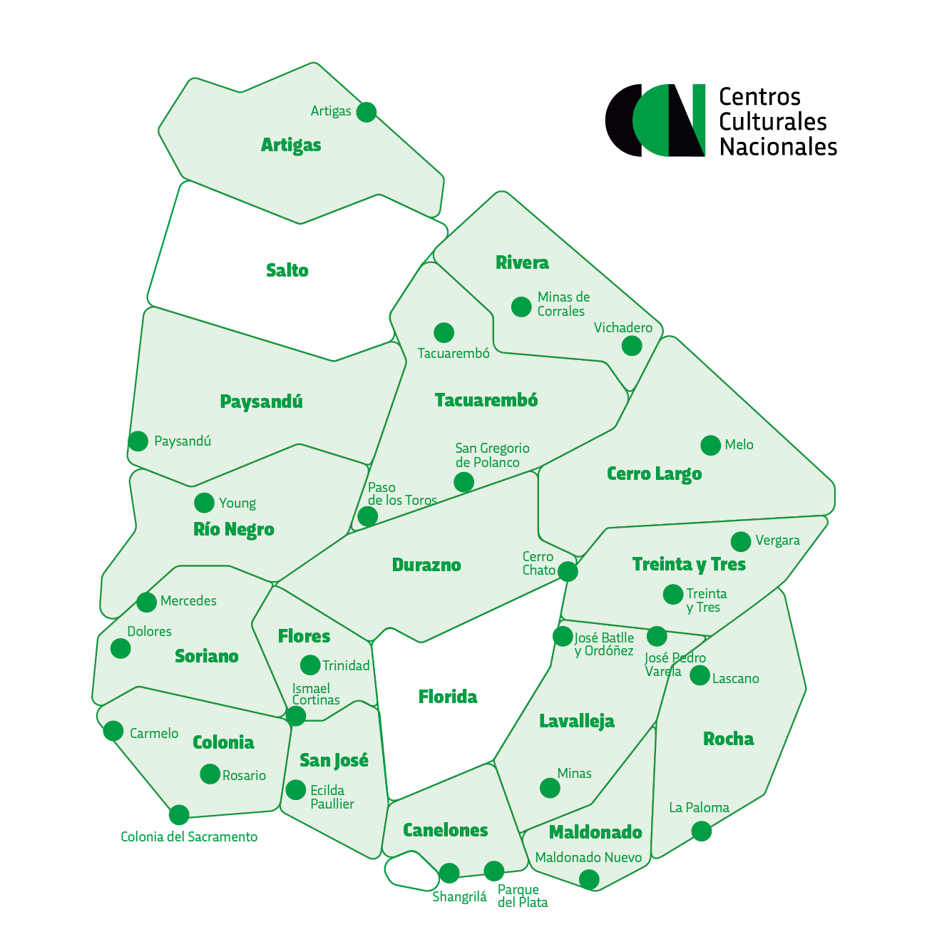 Mapa Centros Culturales Nacionales