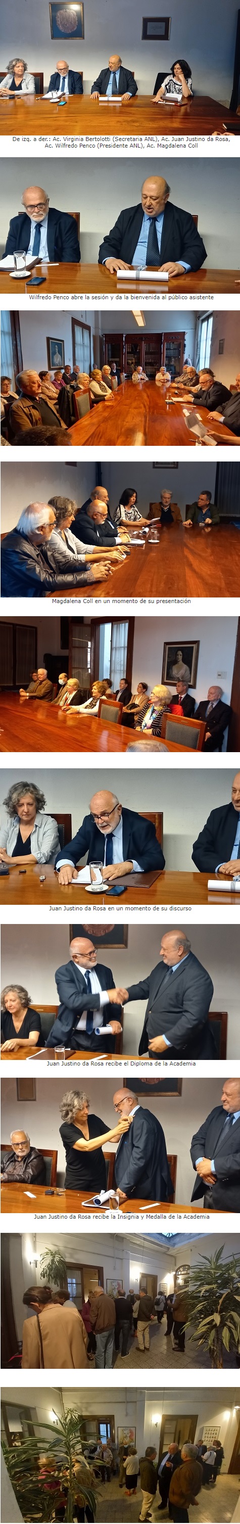 Fotos de la Ceremonia de incorporación de Juan Justino da Rosa como académico de número