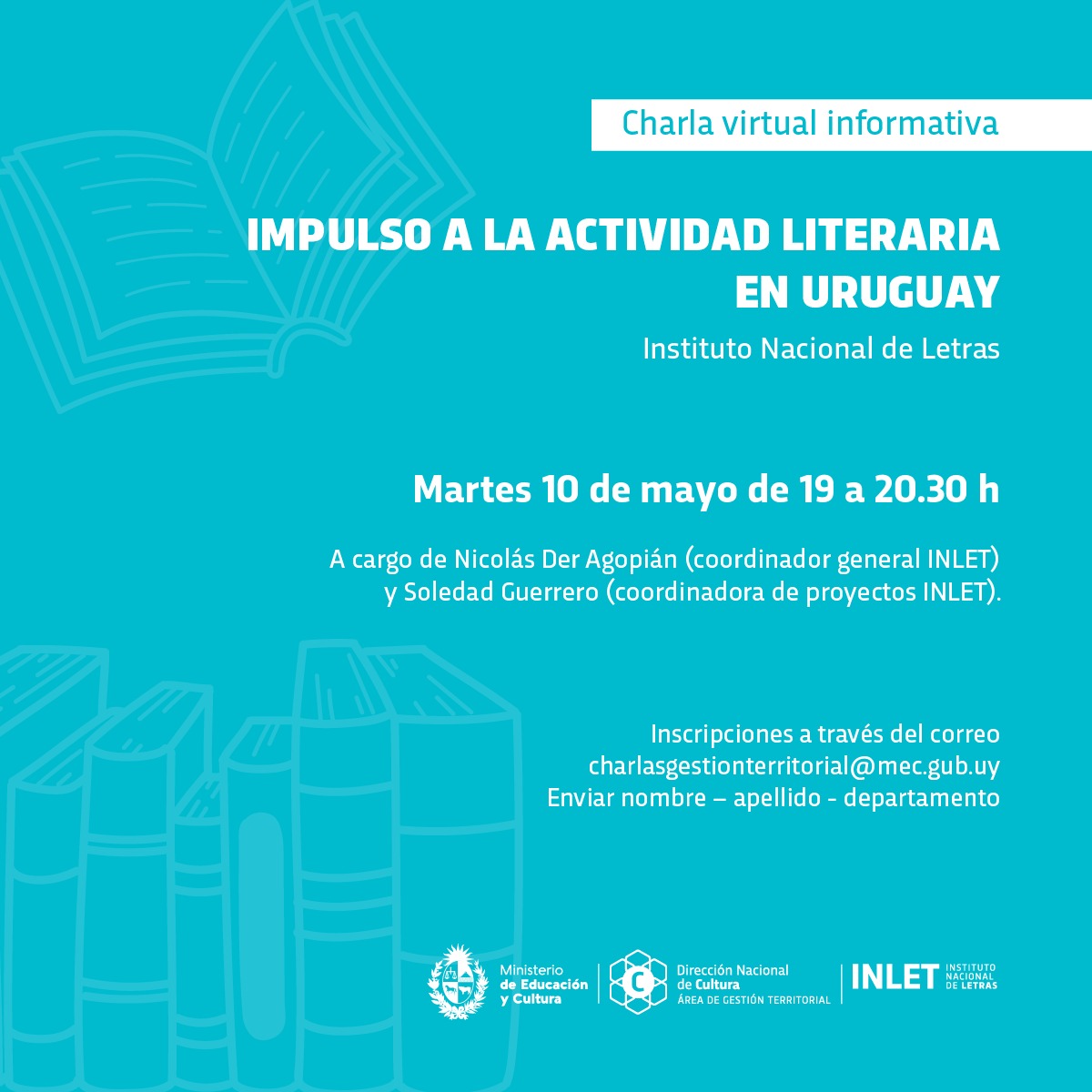 Charla informativa virtual: Impulso a la actividad literaria en Uruguay 
