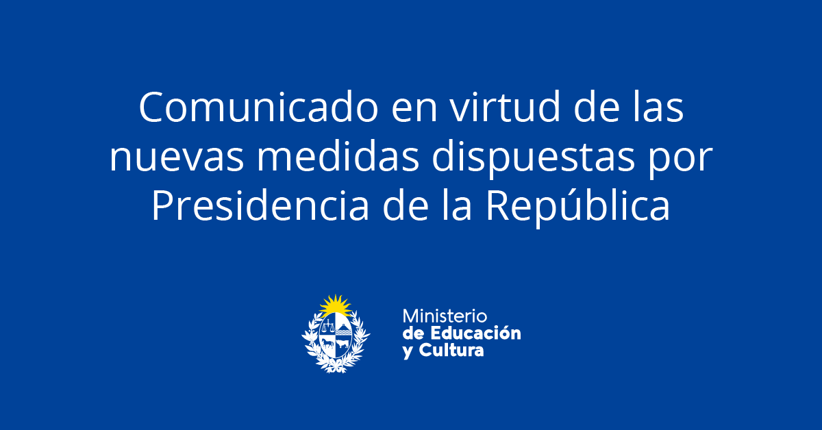 Comunicado en virtud de las nuevas medidas dispuestas por Presidencia de la República