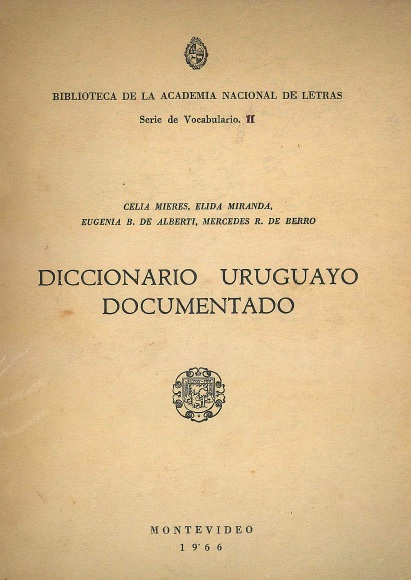 Tapa Diccionario uruguayo documentado 