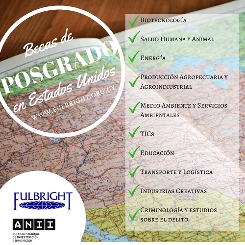 Afiche de Becas de Posgrado en Estados Unidos 