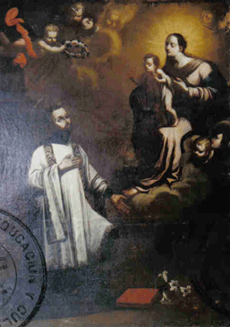 "San Francisco Javier", autor desconocido, escuela española del siglo XIX, óleo sobre lienzo.