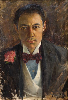 Autorretrato Carlos Federico Sáez, óleo sobre lienzo.