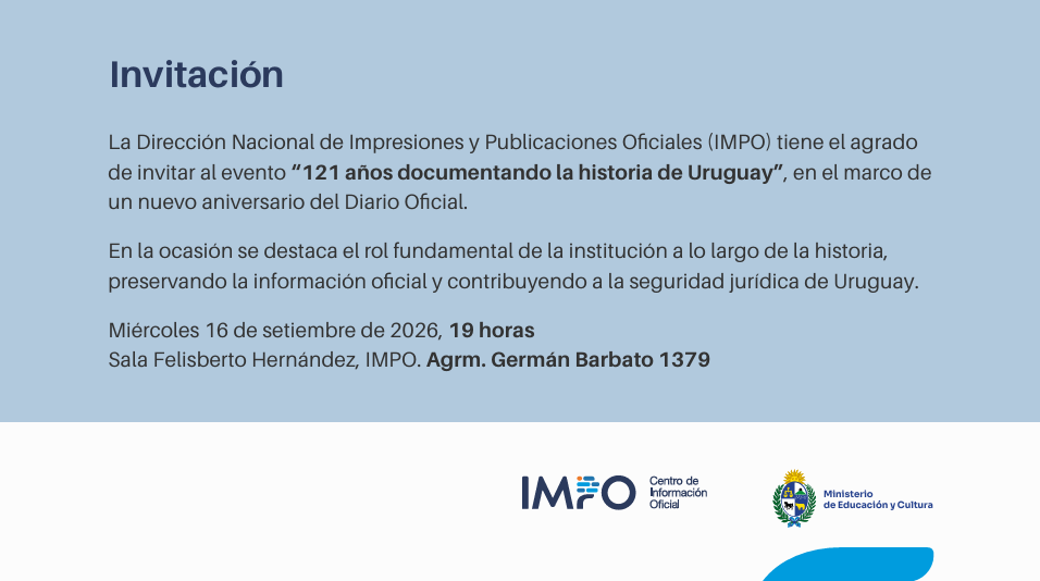 Afiche 121 años documentando la historia de Uruguay