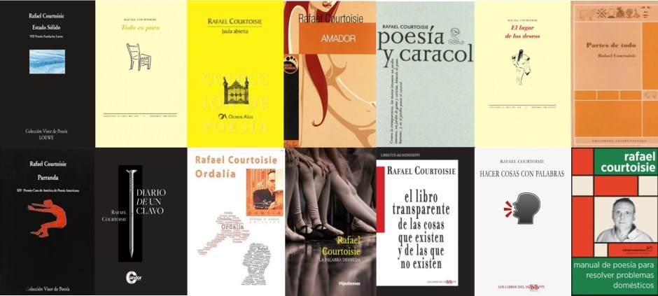 Algunos de los poemarios de Rafael Courtoisie.