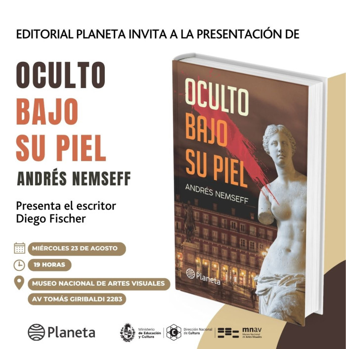 Presentación del libro: «Oculto bajo su piel» de Andrés Nemseff