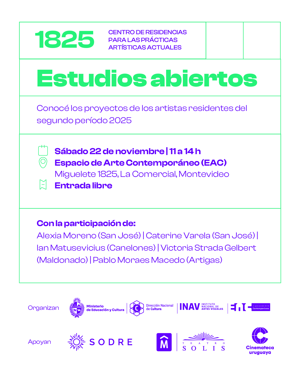 «Estudios abiertos 1825»