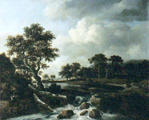 "Paisaje" de Jacob Van Ruisdaili, óleo sobre tela.