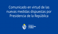 Comunicado. Comunicado en virtud de las nuevas medidas dispuestas por Presidencia de la República.