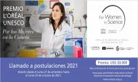 Premio Nacional L’ORÉAL - UNESCO “POR LAS MUJERES EN LA CIENCIA” - Convocatoria 2021 mujer en laboratorio Premio Nacional L’ORÉAL - UNESCO “POR LAS MUJERES EN LA CIENCIA” - Conv.2021