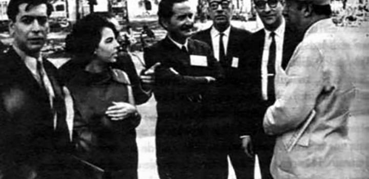 Mario Vargas Llosa, Patricia, Carlos Fuentes, Juan Carlos Onetti, Emir Rodríguez Monegal y Pablo Ner
