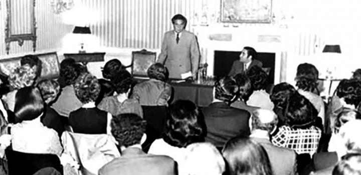 Emir Rodríguez Monegal con Octavio Paz, New York, 1969.