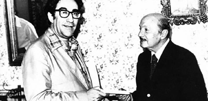 Emir Rodríguez Monegal y escritor ecuatoriano. Quito, 1978.