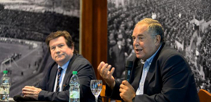Director general de la Comisión de Patrimonio Cultural de la Nación, William Rey y presidente de la Comisión Administradora del Field Oficial (CAFO), Ricardo Lombardo