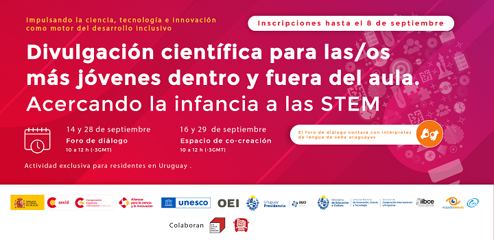 Afiche Actividad 2 Divulgación científica para los/as más jóvenes dentro y fuera del aula. Acercan..