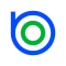 Logo consistente en una B minúscula color azul con una letra O verde dentro.
