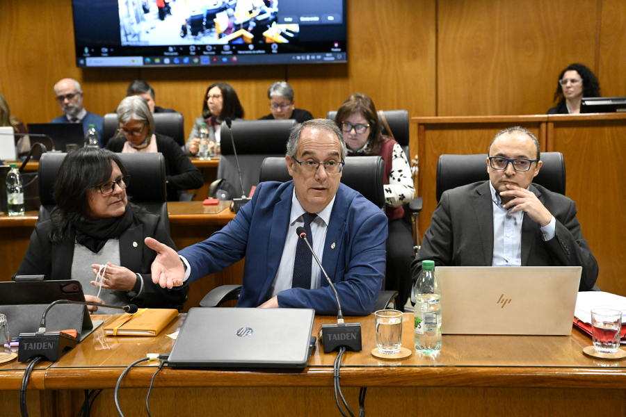 Ministro compareciendo en el parlamento