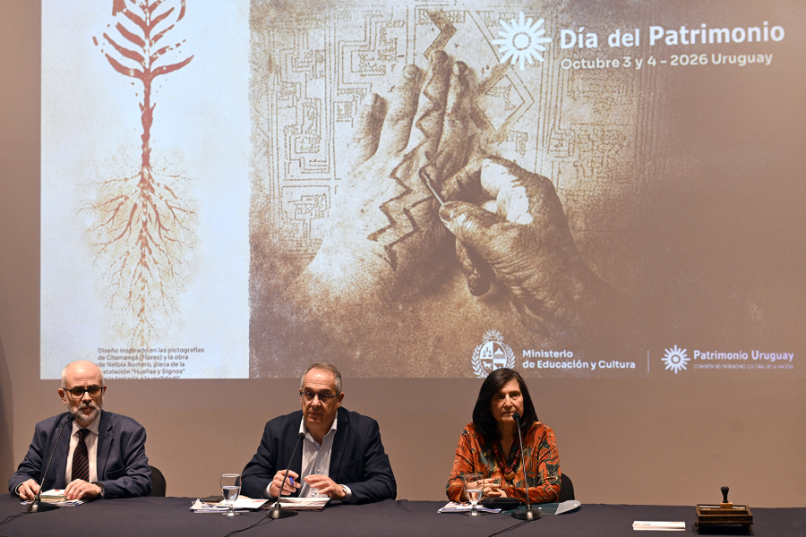 Autoridades durante lanzamiento del Día del Patrimonio