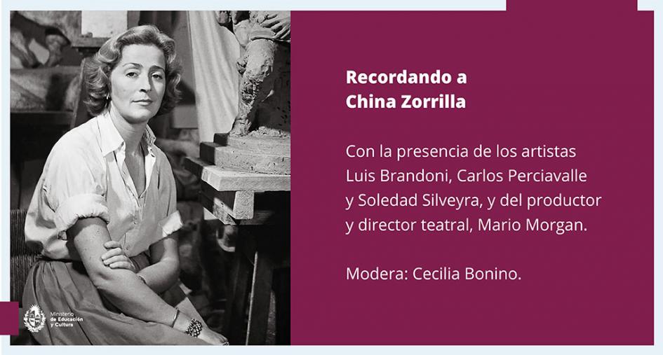 Foto de China Zorrilla con la información de la actividad.