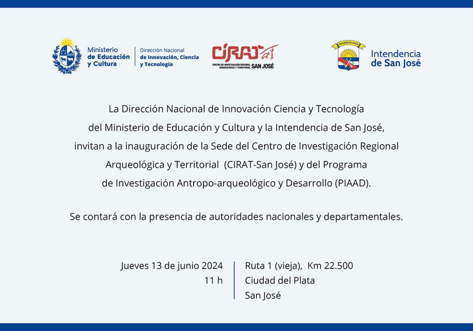 invitación inauguración sede CIRAT