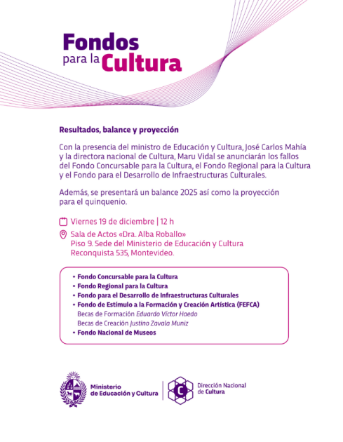 Flyer Presentación de Fondos para Cultura