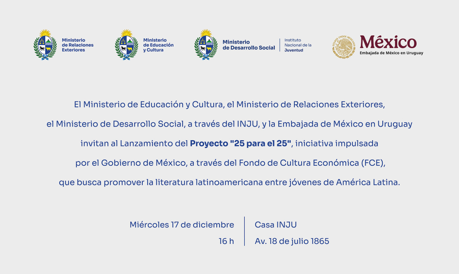 Invitación Lanzamiento del proyecto "25 para el 25"
