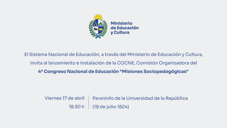Invitación Presentación COCNE - Congreso Nacional de Educación
