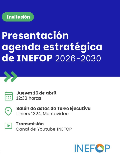 Afiche de la presentación de agenda estratégica de INEFOP